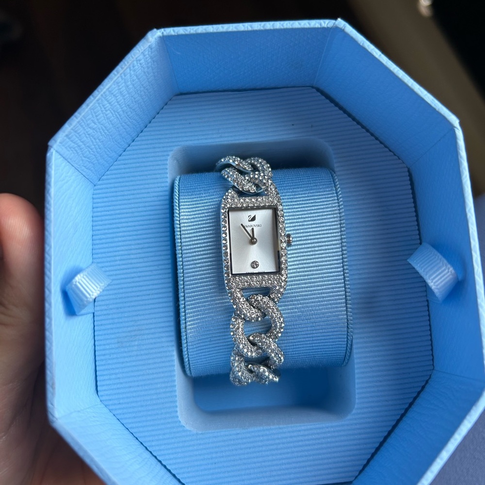 NWOT Swarovski Cocktail Watch Silver